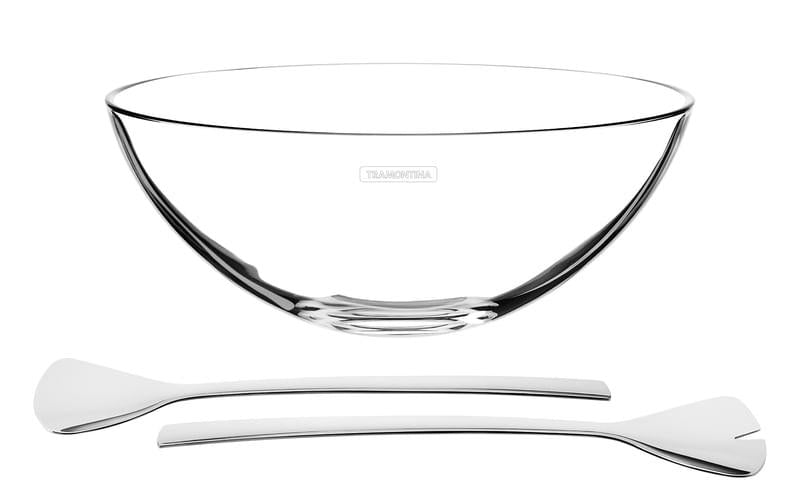 Jogo para Salada Cristal 3 peças Lapidar Tramontina 64550210