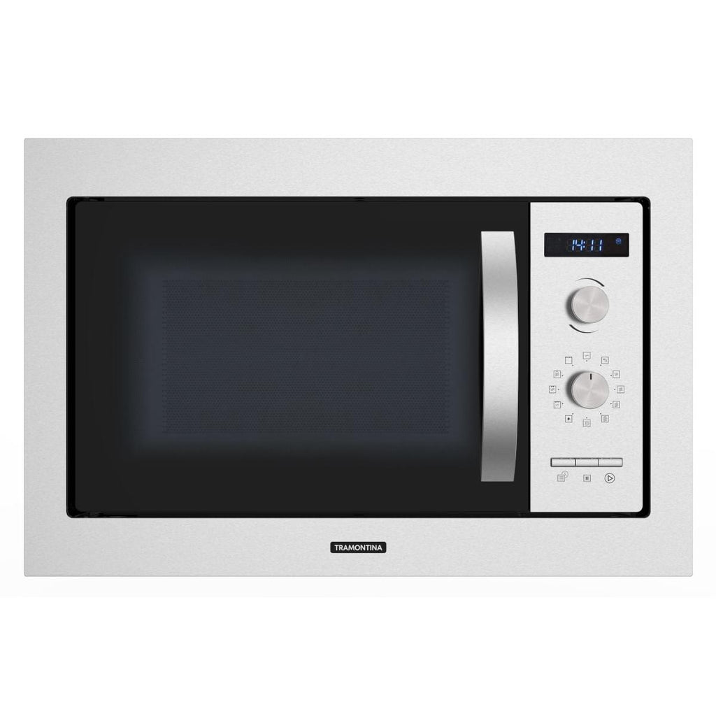 Micro-ondas de Embutir Tramontina Inox 60 25 L em Aço Inox Scotch Brite 8 Funções