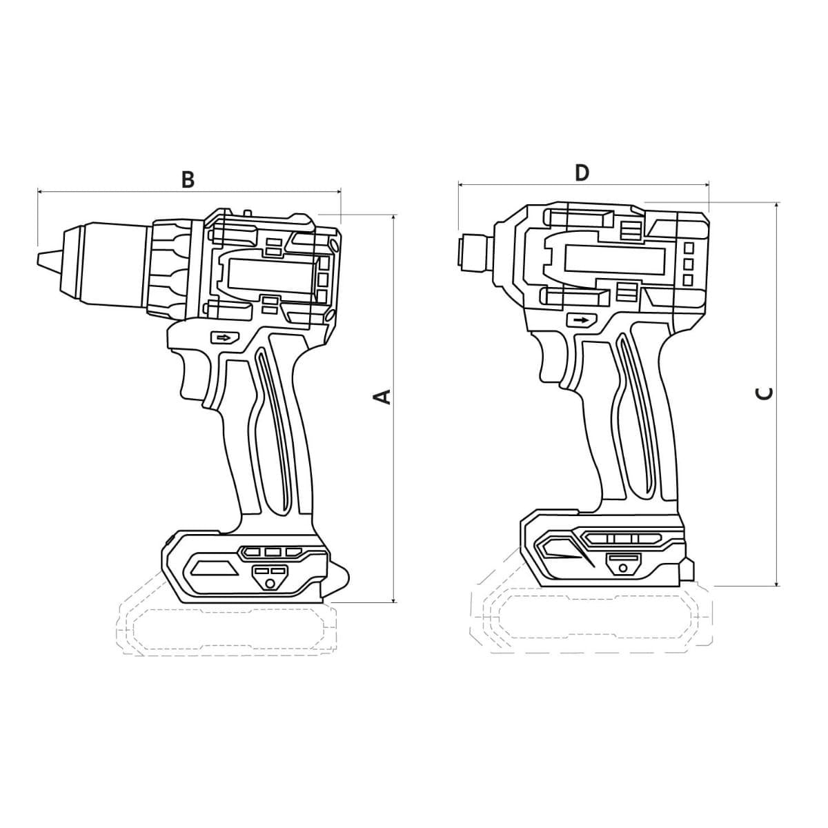 Kit Parafusadeira/Furadeira de Impacto 20V + Parafusadeira de Impacto 20V Tramontina