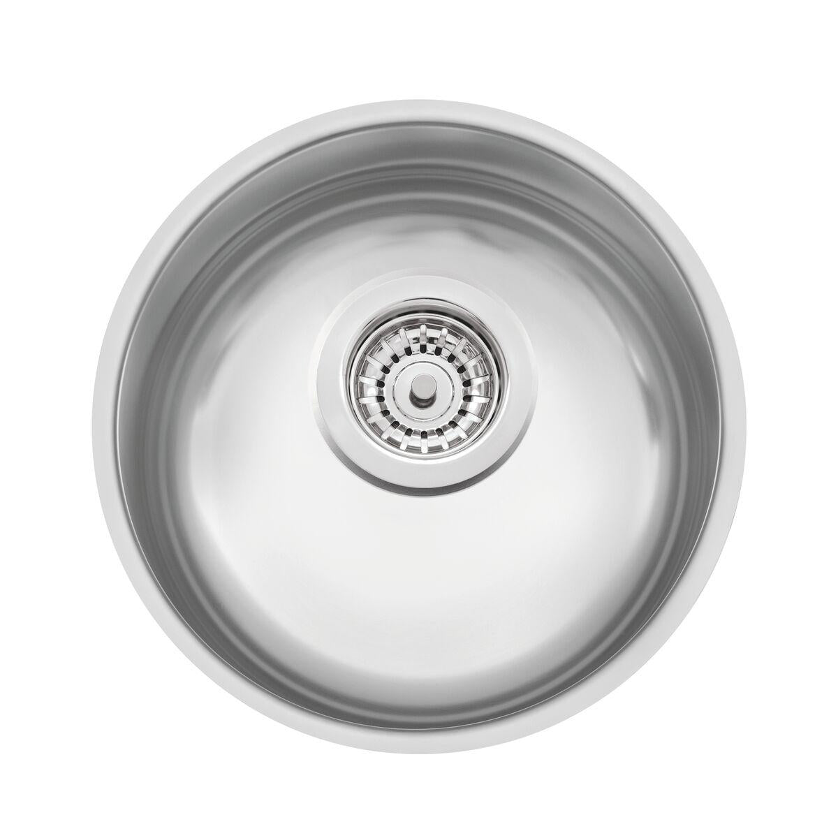 Cuba de Embutir Tramontina Luna 30 BL Prime em Aço Inox Acetinado 30 cm com Válvula