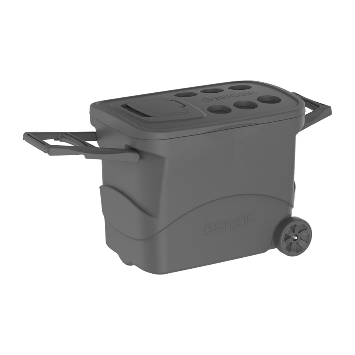 Caixa Térmica Tropical S Plus 50L com Rodas Cinza Soprano