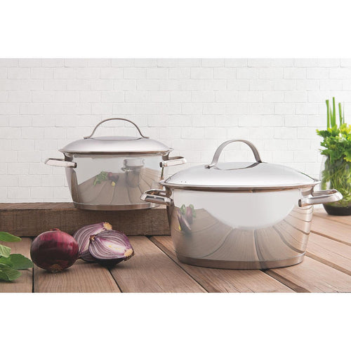 Caçarola Funda Tramontina Allegra Aço Inox Fundo Triplo 16 cm 1,5 L