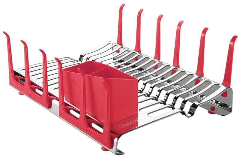 Escorredor de Louças Inox Plurale Vermelho Tramontina 61535560