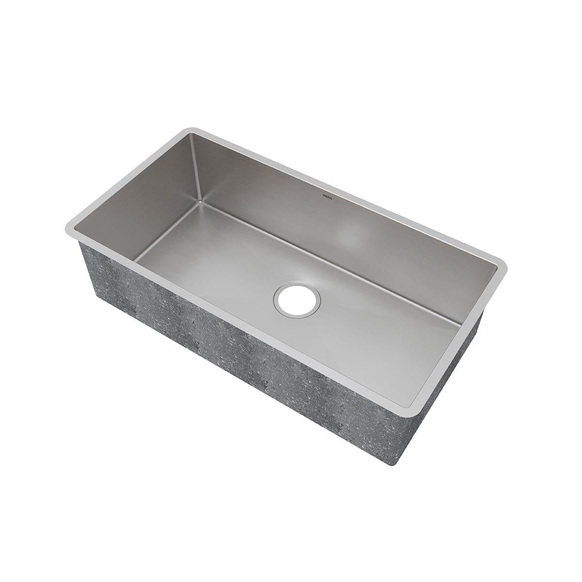Cuba Mekal Reta LR80 em Aço Inox Escovado 80x40x23 cm com Válvula