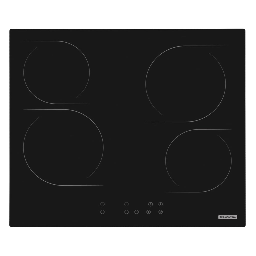 Cooktop Elétrico Tramontina New Square Vitrocerâmico com 4 Áreas de Aquecimento e Comando Touch 94747022