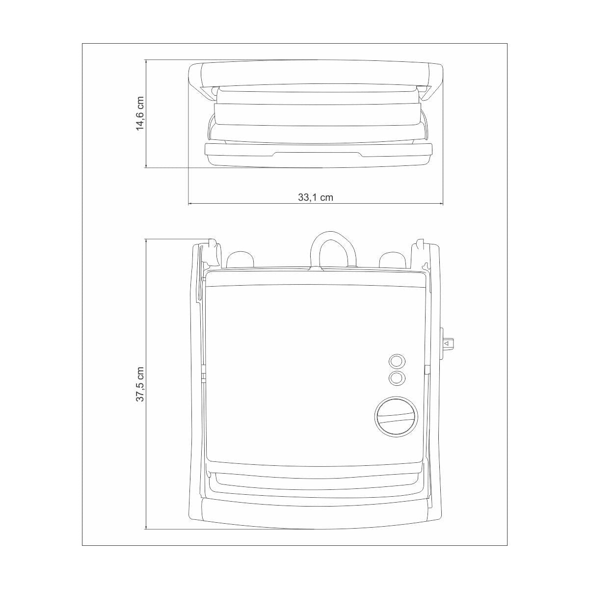 Grill Elétrico Tramontina by Breville Adjusta em Aço Inox com Bandeja Removível 127 V