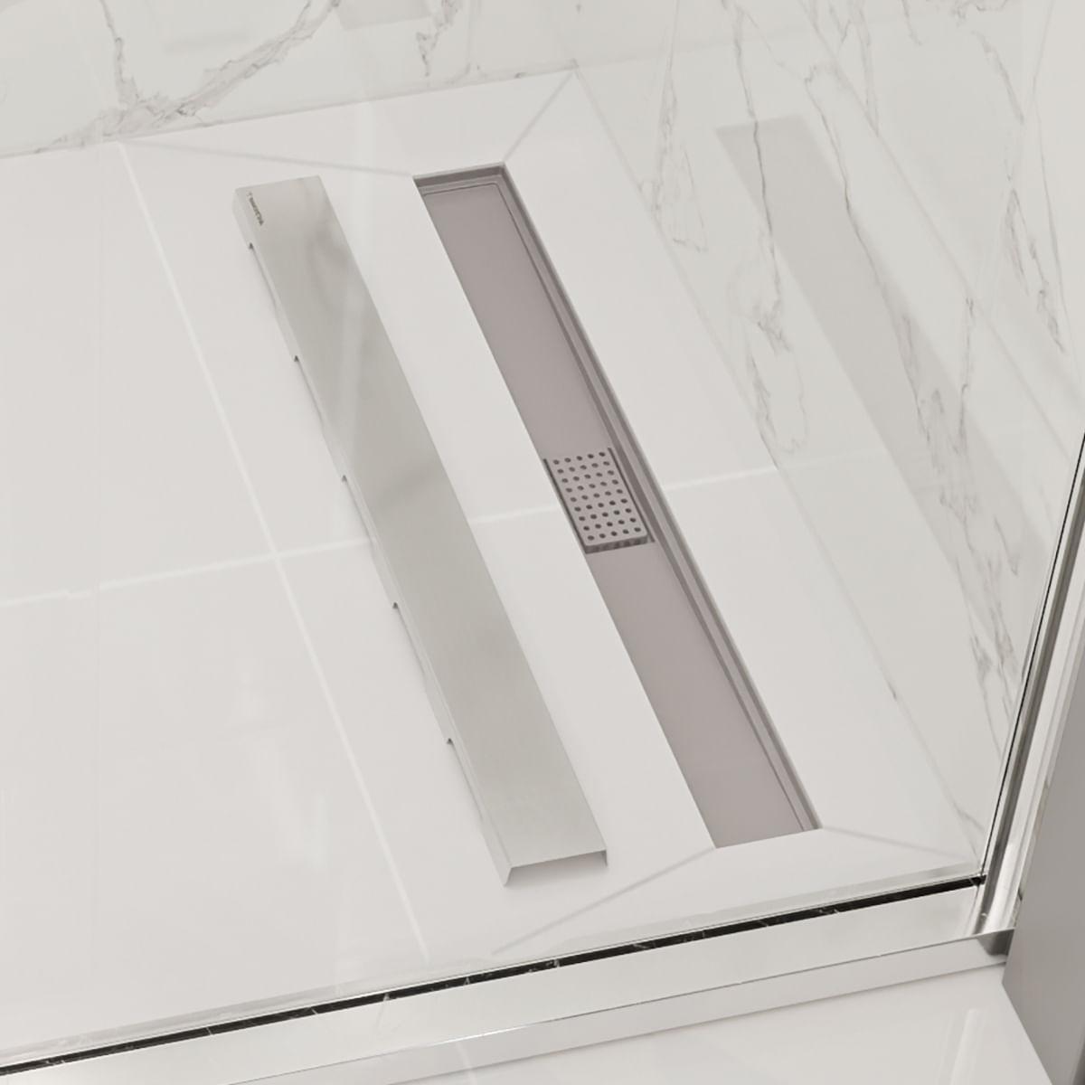 Ralo Neo Square Tramontina com Tampa em Aço Inox 10x10 cm