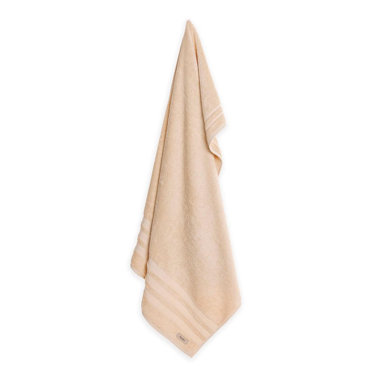 Toalha de Banho Karsten Fio Penteado 100% Algodão Suprema Bege 70x140 cm