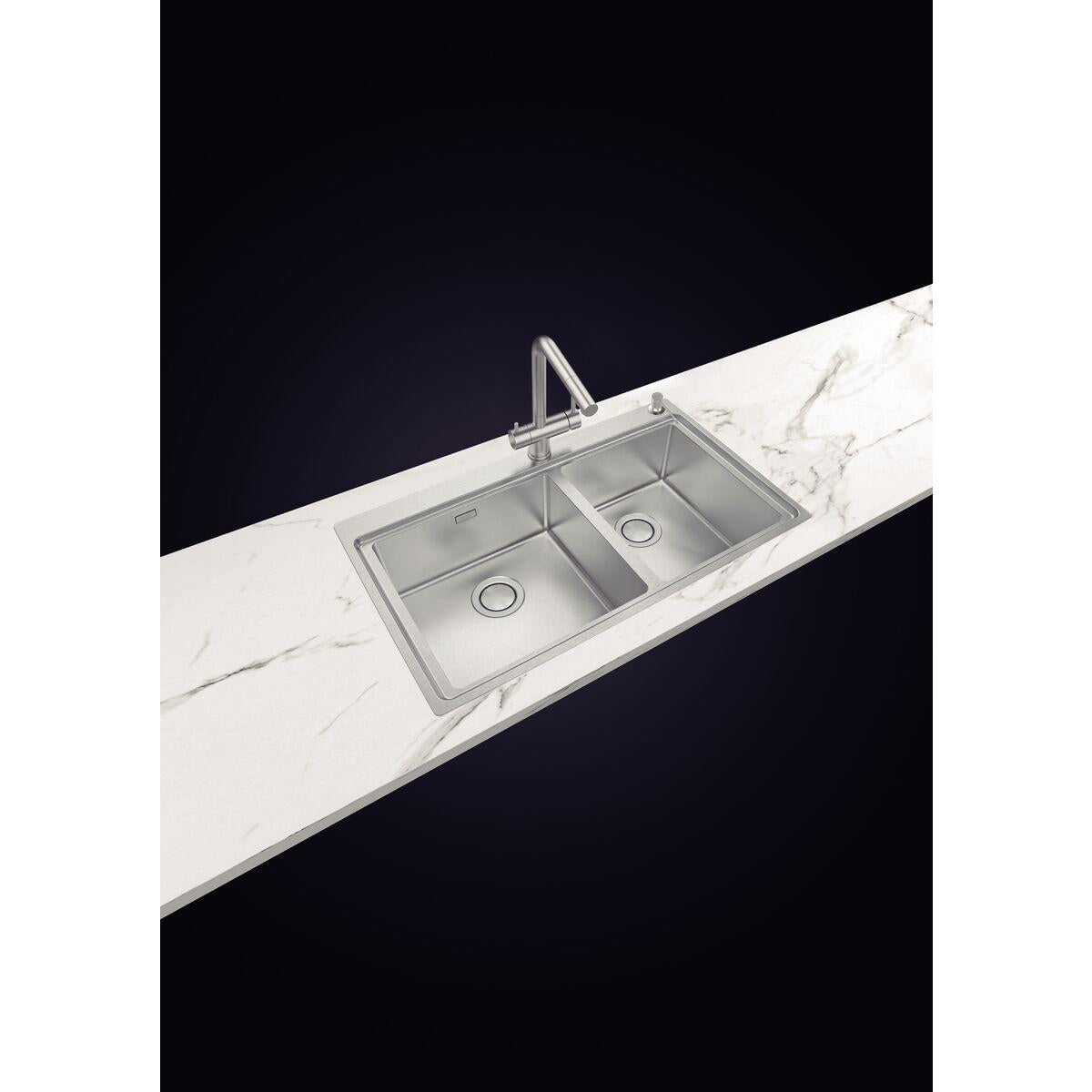 Cuba de Sobrepor Tramontina Smooth 2C 40 em Aço Inox Scotch Brite 86 x 52 cm OUTLET
