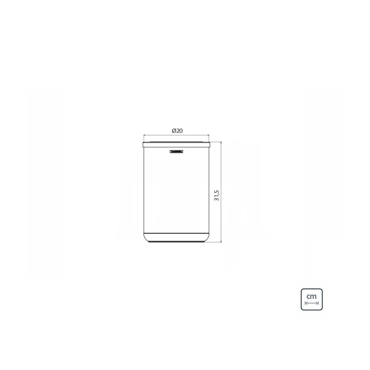 Lixeira Inox Tramontina Cápsula Basculante Scotch Brite e Base em Polipropileno 10 Litros