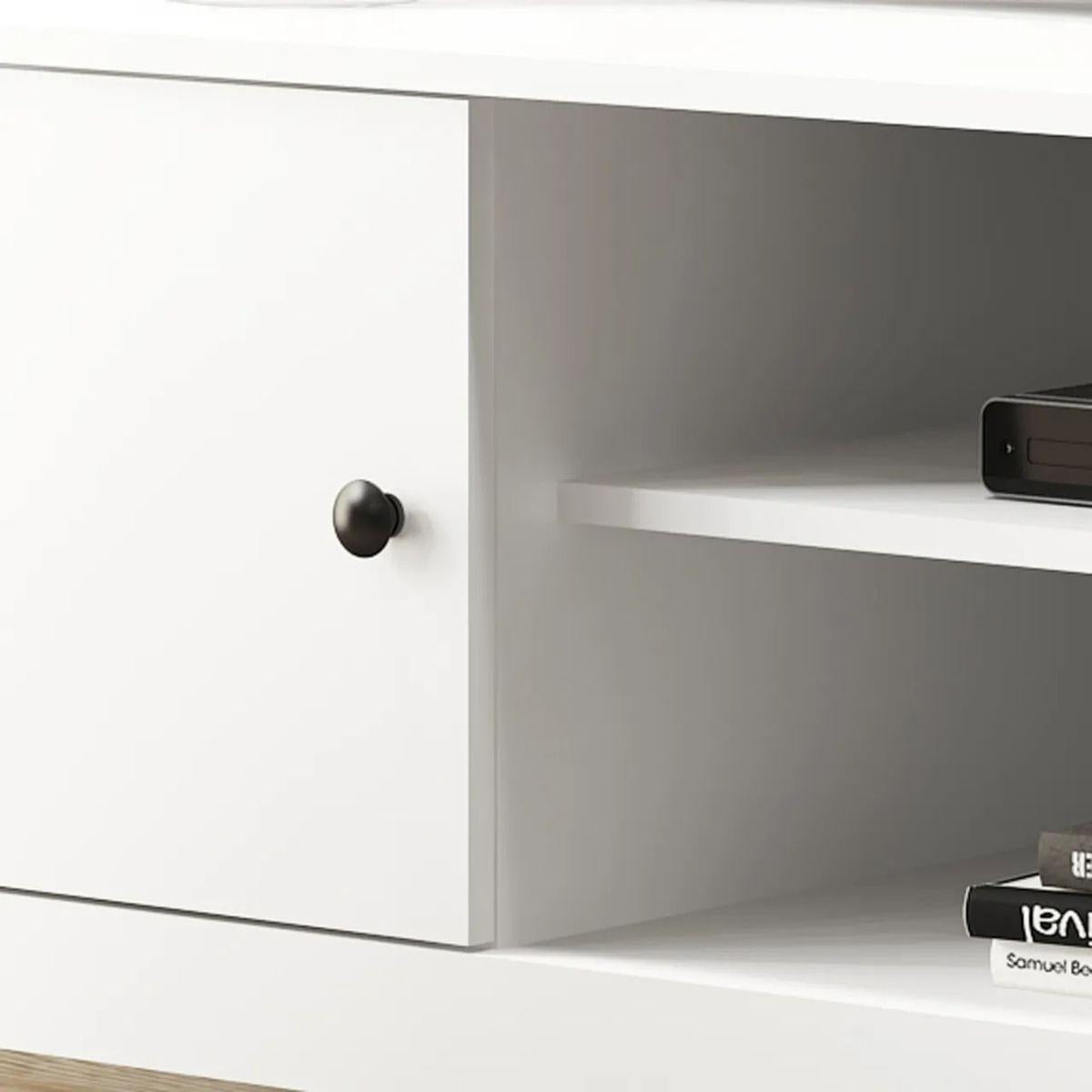 Rack para TV 2 Portas 150x44x47 cm Branco Ditália