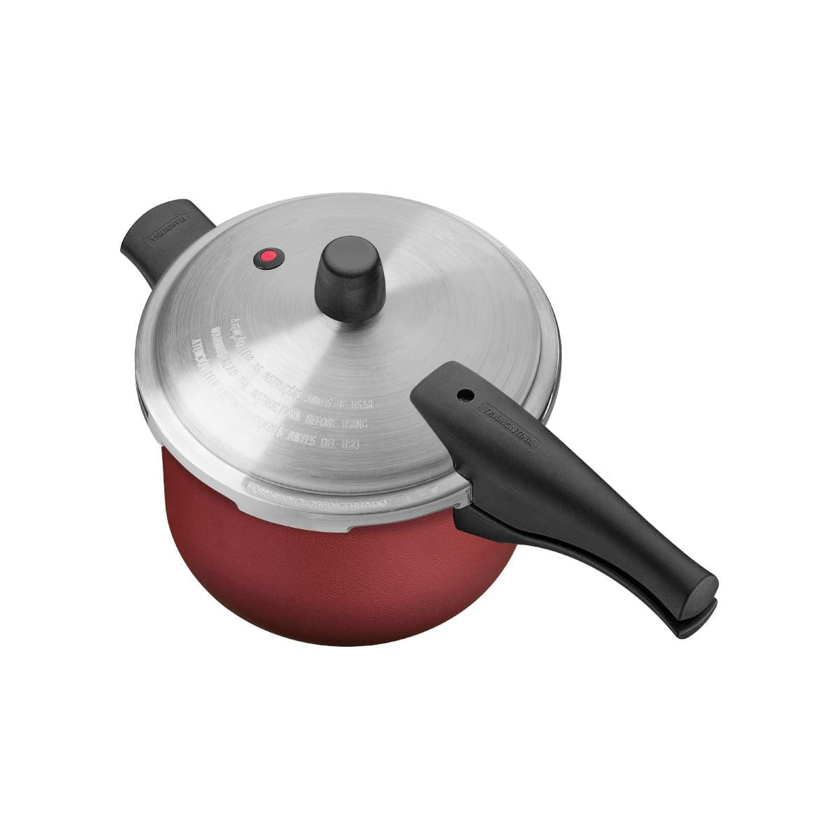 Panela de Pressão Tramontina Vancouver Alumínio Antiaderente Starflon Max Vermelho 20cm 3L
