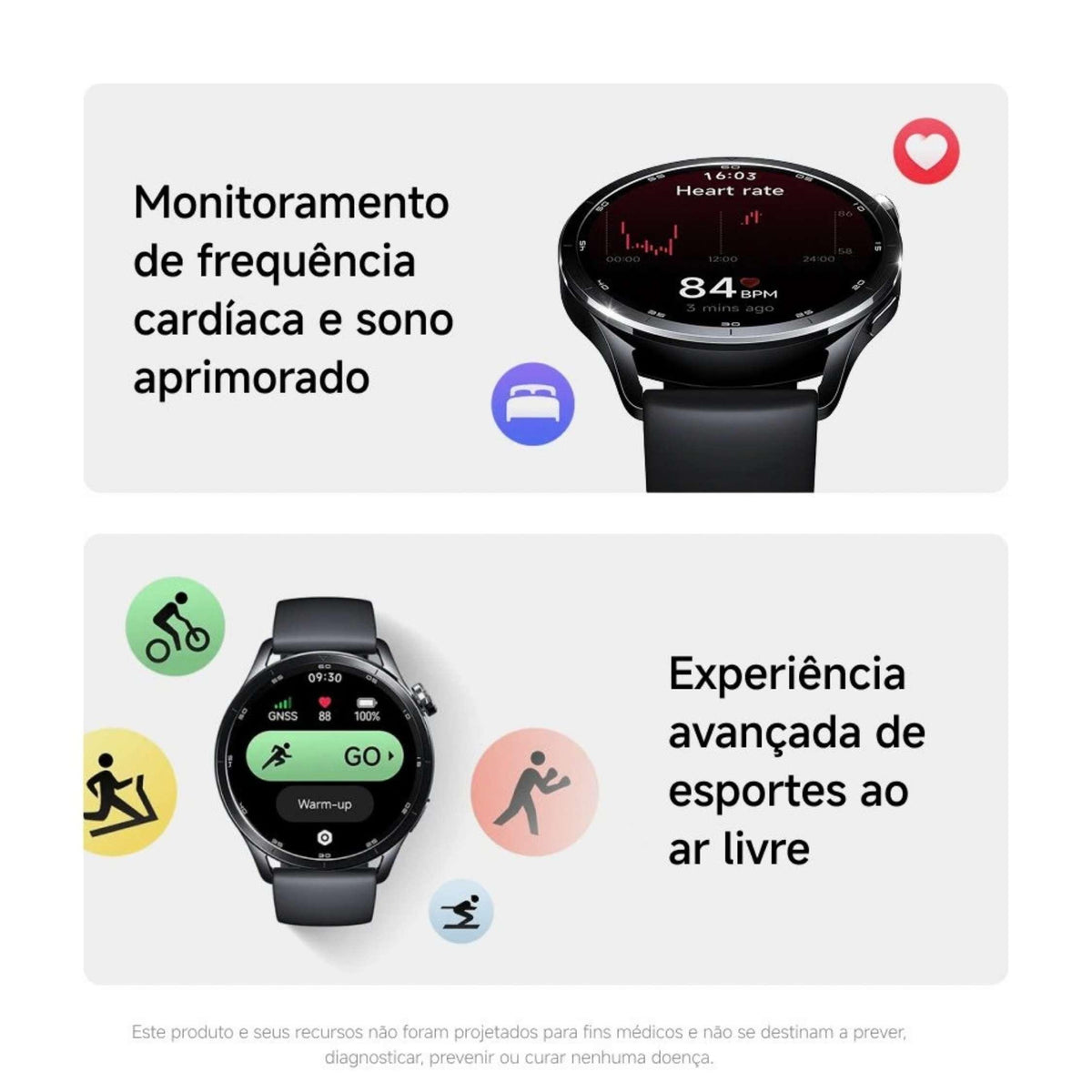 Relógio Smartwatch Xiaomi Watch S5 46mm Preto Amoled GPS Homologado Anatel
