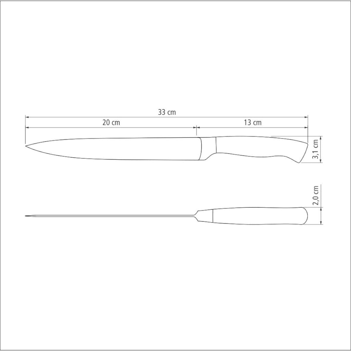 Faca Utility Tramontina Cronos em Aço Inox 8"