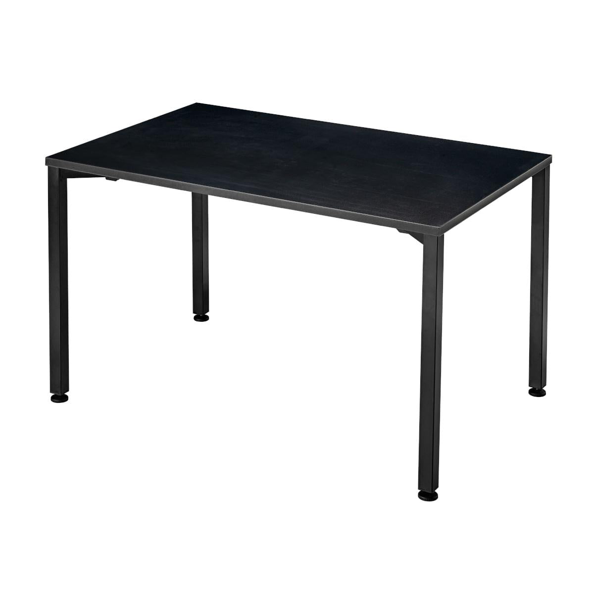 Mesa Parus 6 Lugares 120x80 cm Tampo em MDP 25mm  Preto e Pernas em Aço Roal