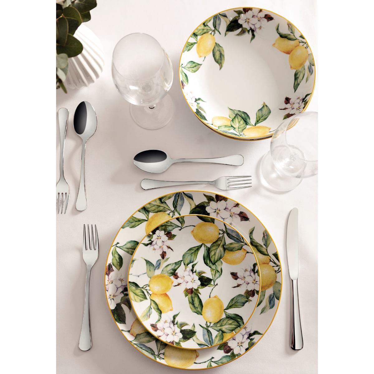 Aparelho de Jantar Tramontina Carmen em Porcelana Decorada 20 Peças