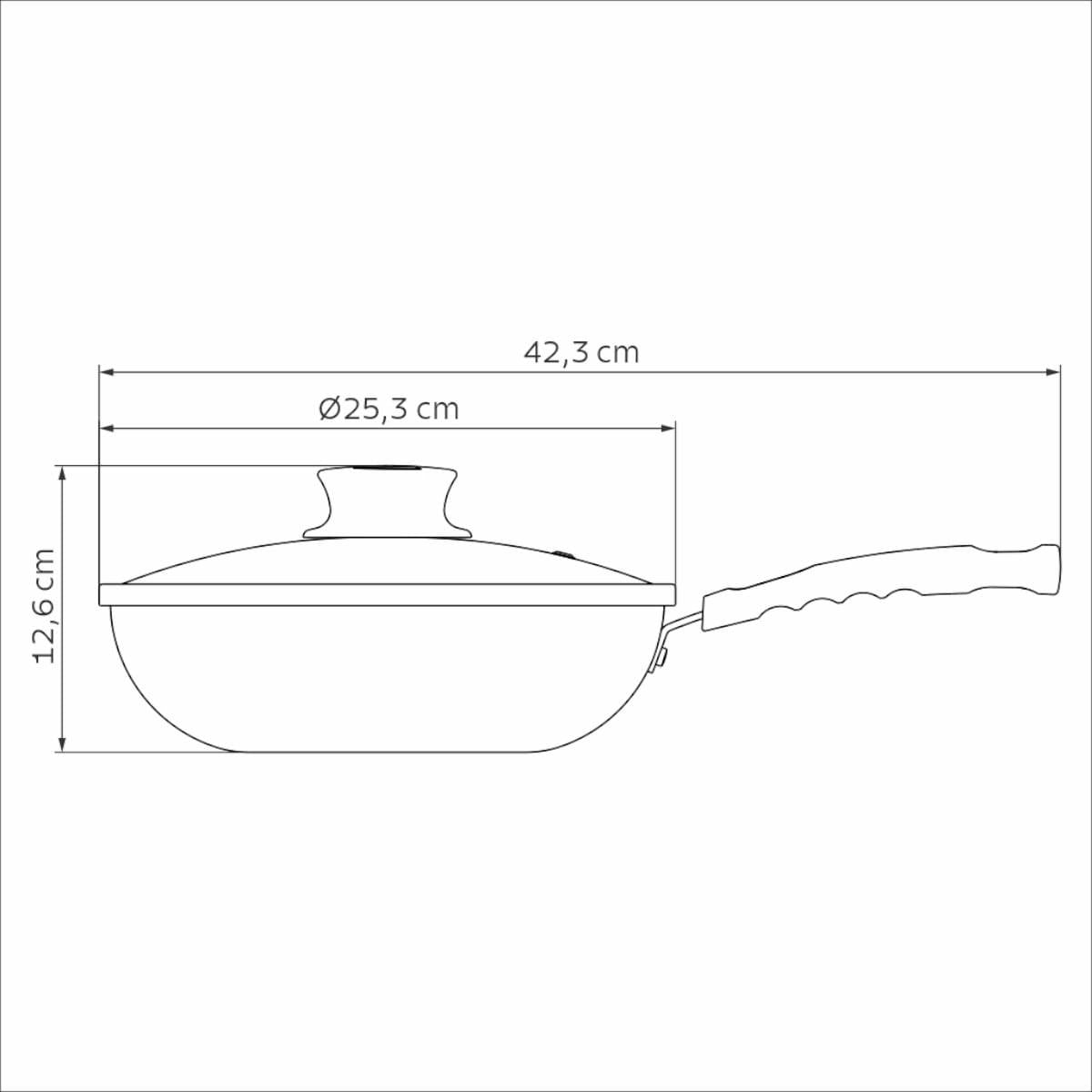 Frigideira Funda Tramontina Alumínio Starflon Max 24 cm 2,2 Litros Azul com Tampa