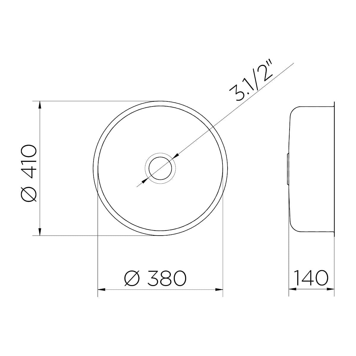 Cuba de Embutir Docol Riva 38x14 cm em Aço Inox Acetinado Sem Válvula