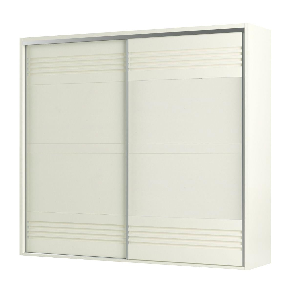 Guarda-Roupa com 2 Portas de Correr 267 cm Off White TW603 WW Dalla Costa