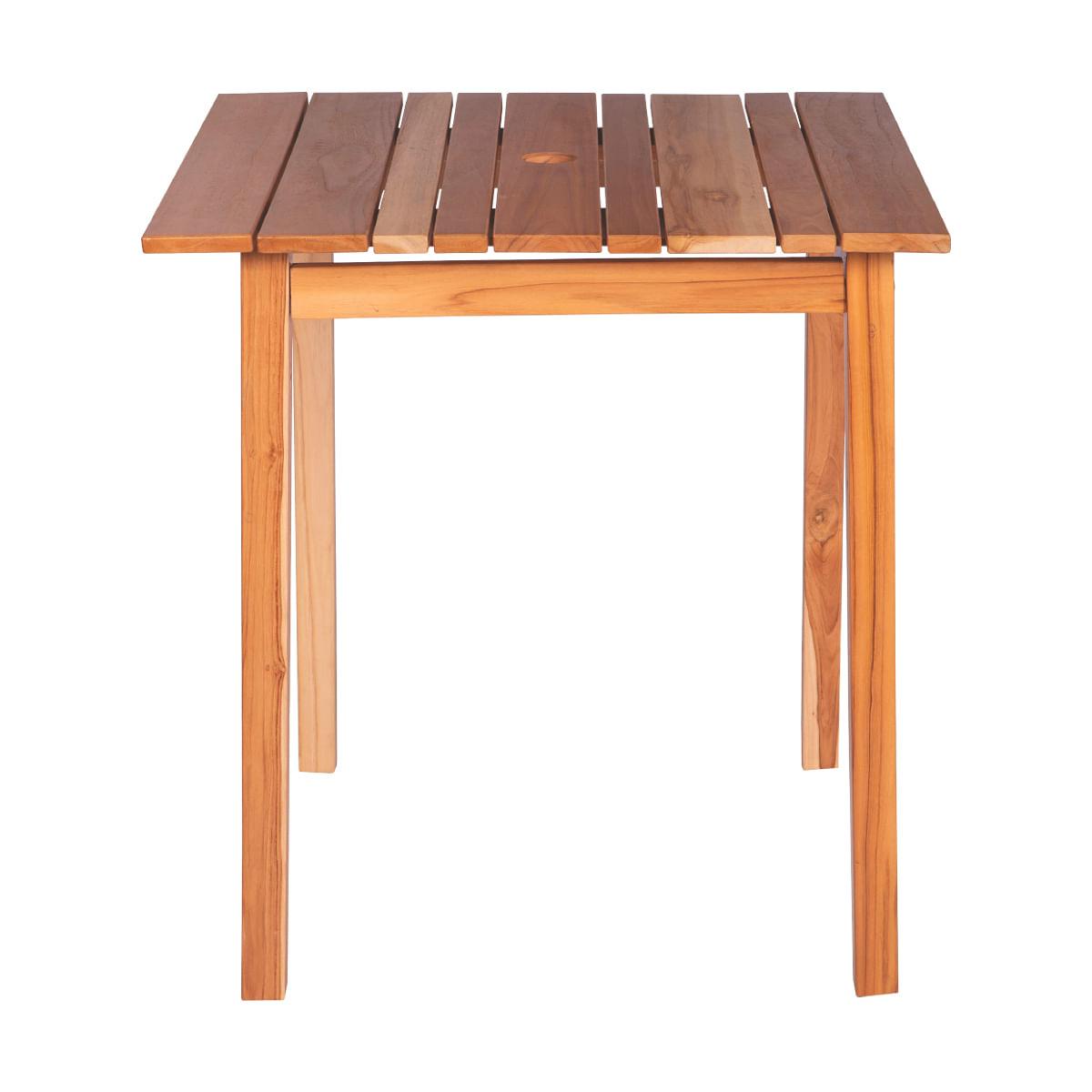 Mesa Quadrada Tramontina Verona em Madeira Teca Verniz 74 cm
