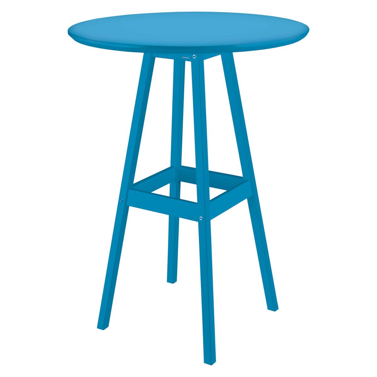Mesa de Madeira Pub Tramontina 80 x 80 cm Azul 91452080