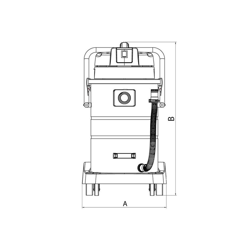 Aspirador de pó Tramontina 50 Litros em Aço Inox para sólidos e líquidos 1400 W
