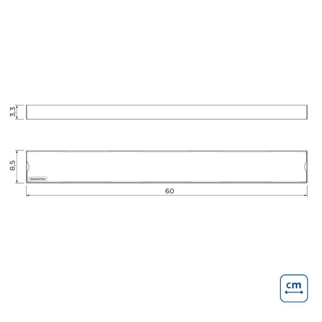 Ralo New Slim Tramontina em Aço Inox 60x7 cm