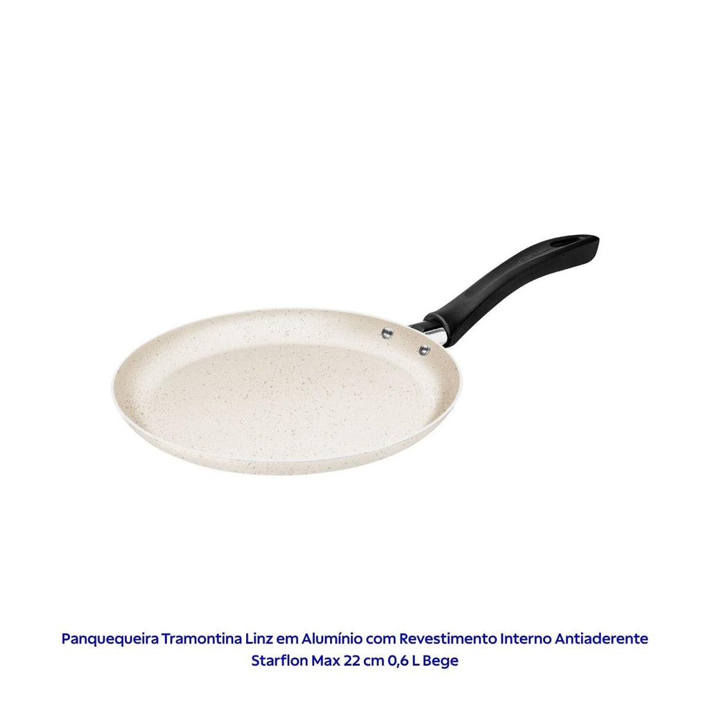 Jogo de Panelas Tramontina Linz 13 Pçs Bege Antiaderente com Utensílios