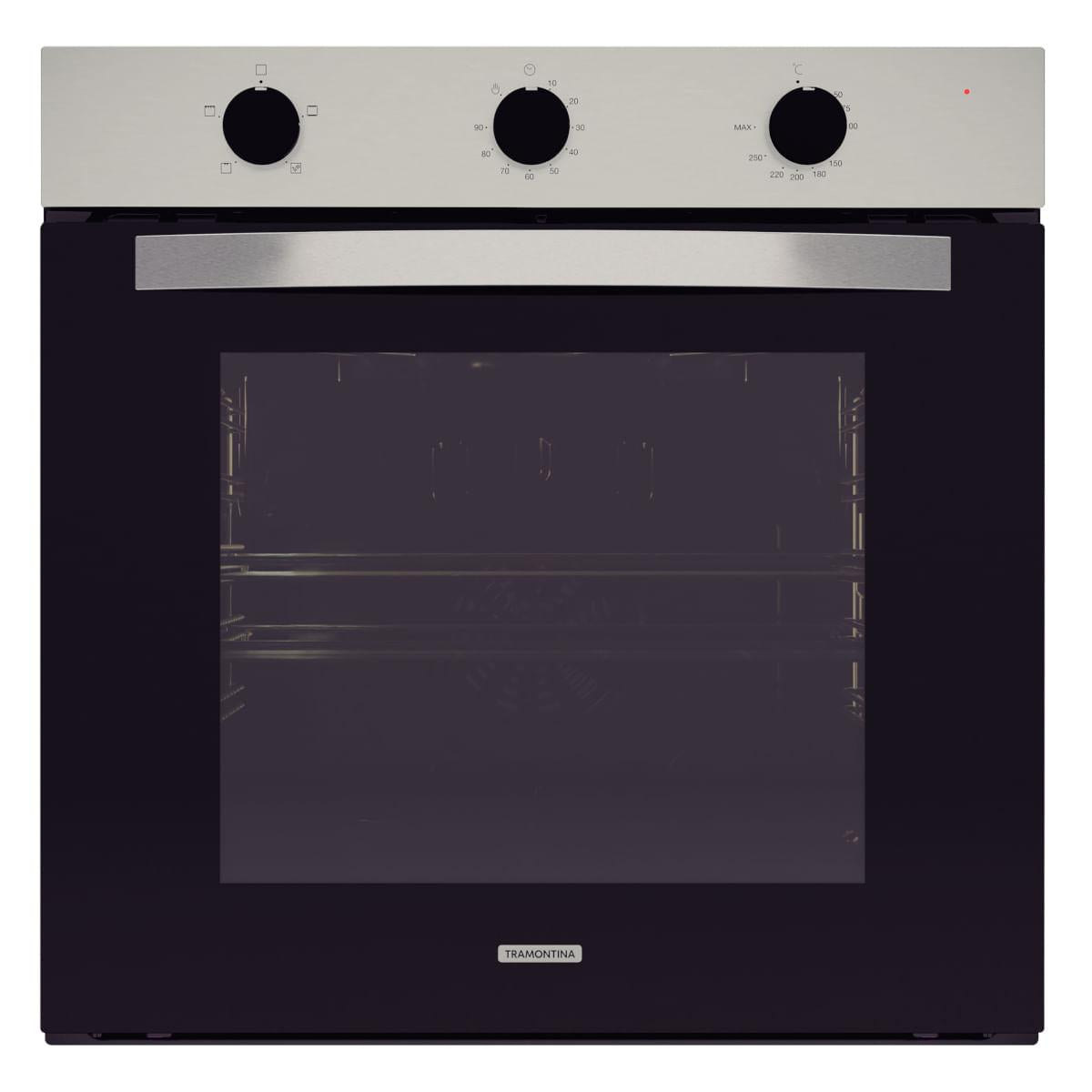 Forno Elétrico de Embutir Tramontina Inox Easy 60 F4 em Aço Inox 4 Funções 74 Litros 220 V