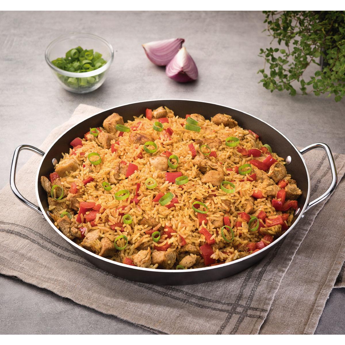 Paellera Tramontina Loreto 38cm 5,4L Alças Metálicas Antiaderente Grafite