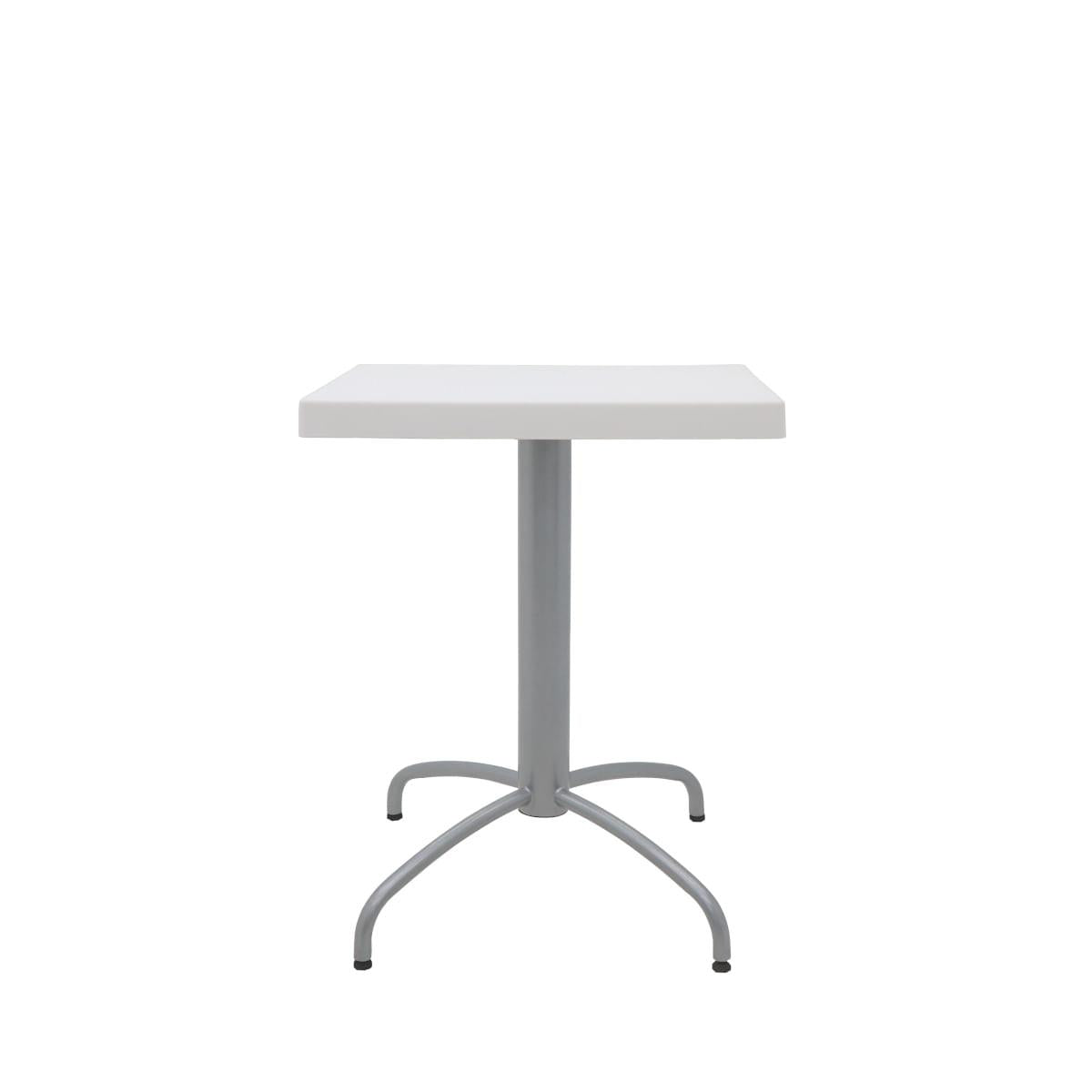 Mesa Quadrada Tramontina Gama 76x59 cm Branco em Polipropileno e Aço Carbono