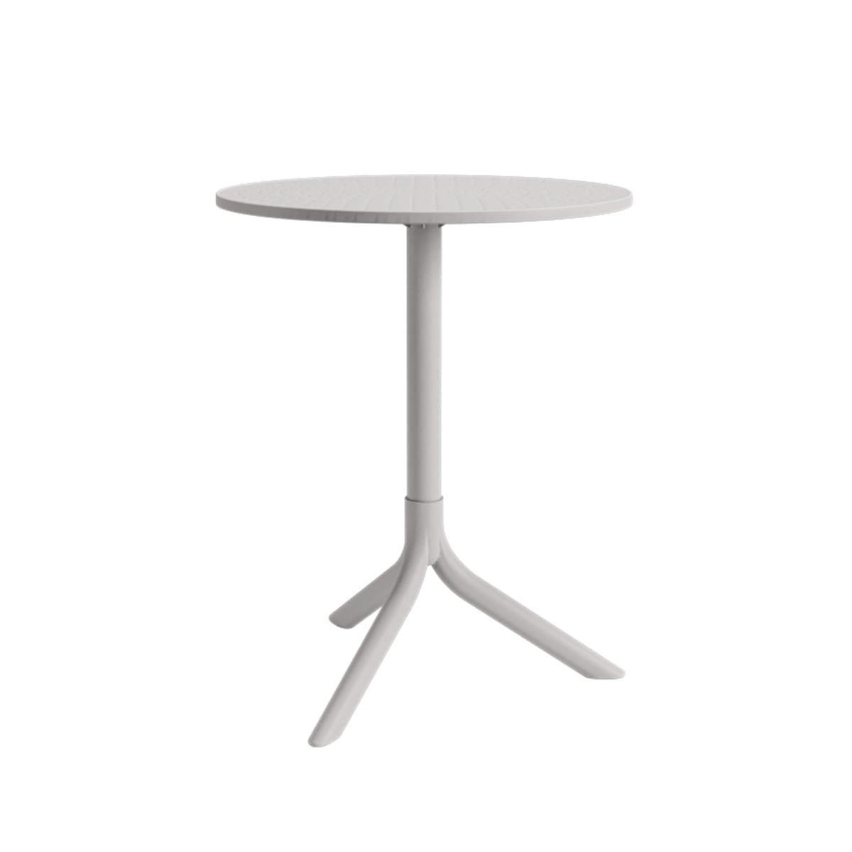 Mesa Redonda Livy Aurah 60x74,5cm Cinza Claro em Polipropileno Plaxmetal