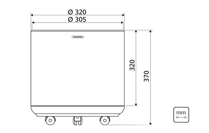 Cachepô Belt Color Inox Scotch Brite 32x37cm Tramontina 94540707