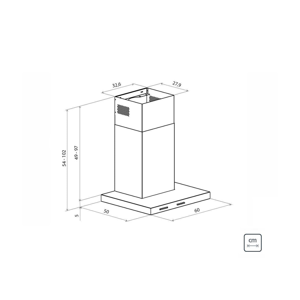 Coifa de Parede Tramontina New Dritta em Aço Inox 60 cm 127 V