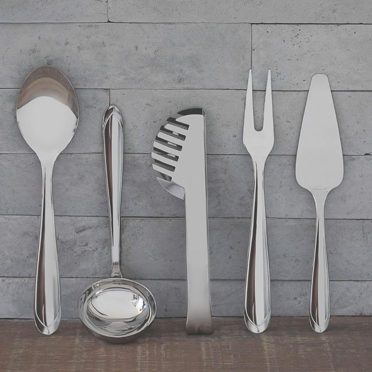 Jogo de Utensílios Tramontina Utility em Aço Inox 5 Peças