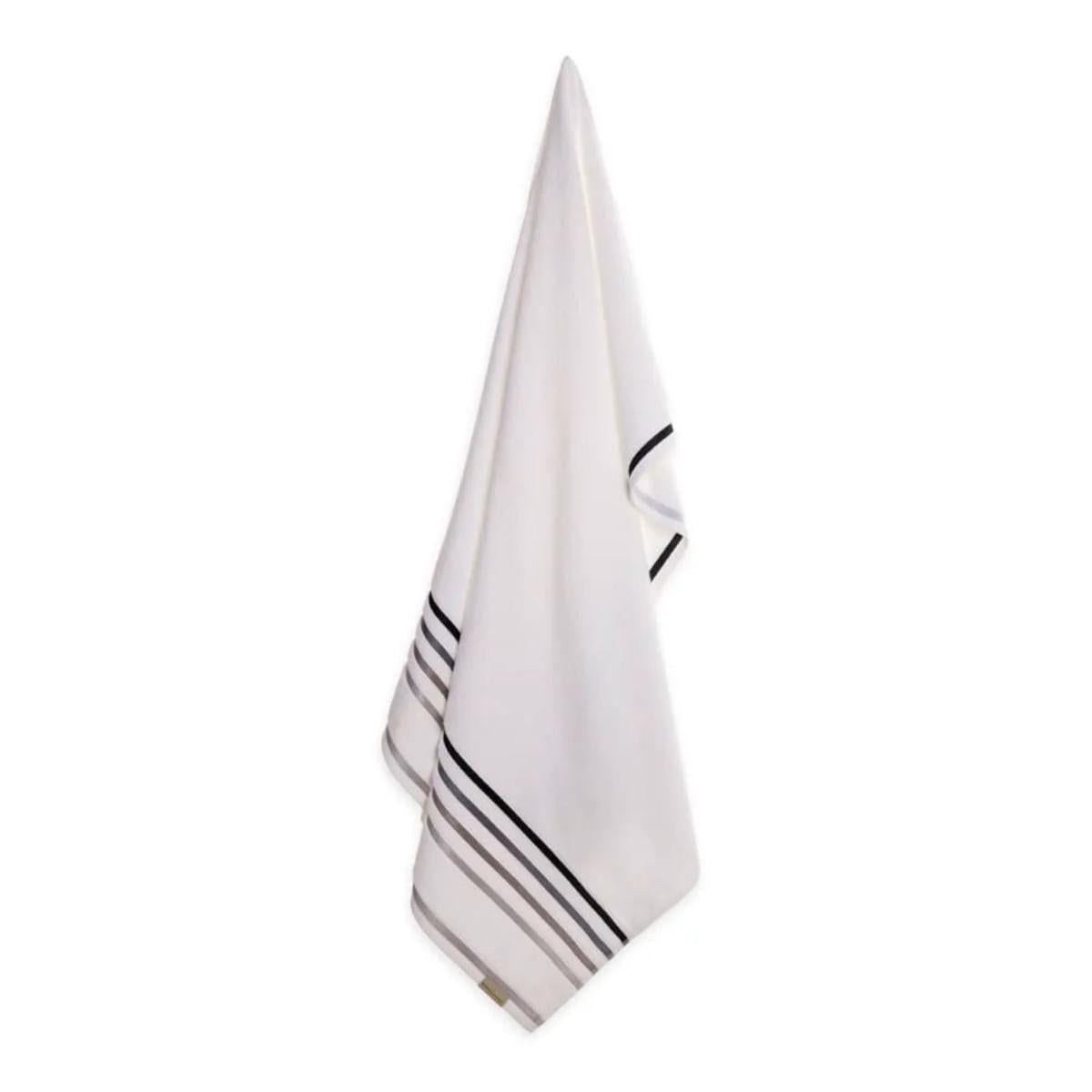 Toalha de Banho Karsten Fio Penteado Lumina Branco Cinza