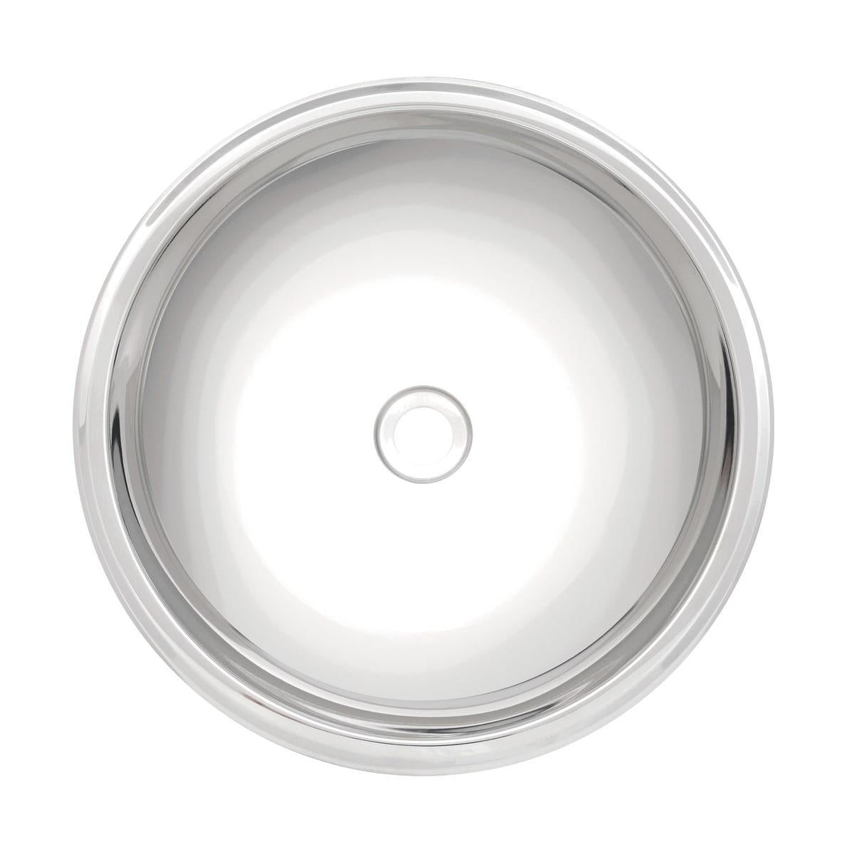 Lavabo Tramontina Redonda em Aço Inox Alto Brilho 34 cm