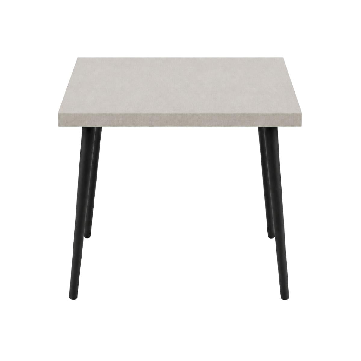Mesa Jantar Quadrada Safira 70cm MDF Camurça Pés Pretos