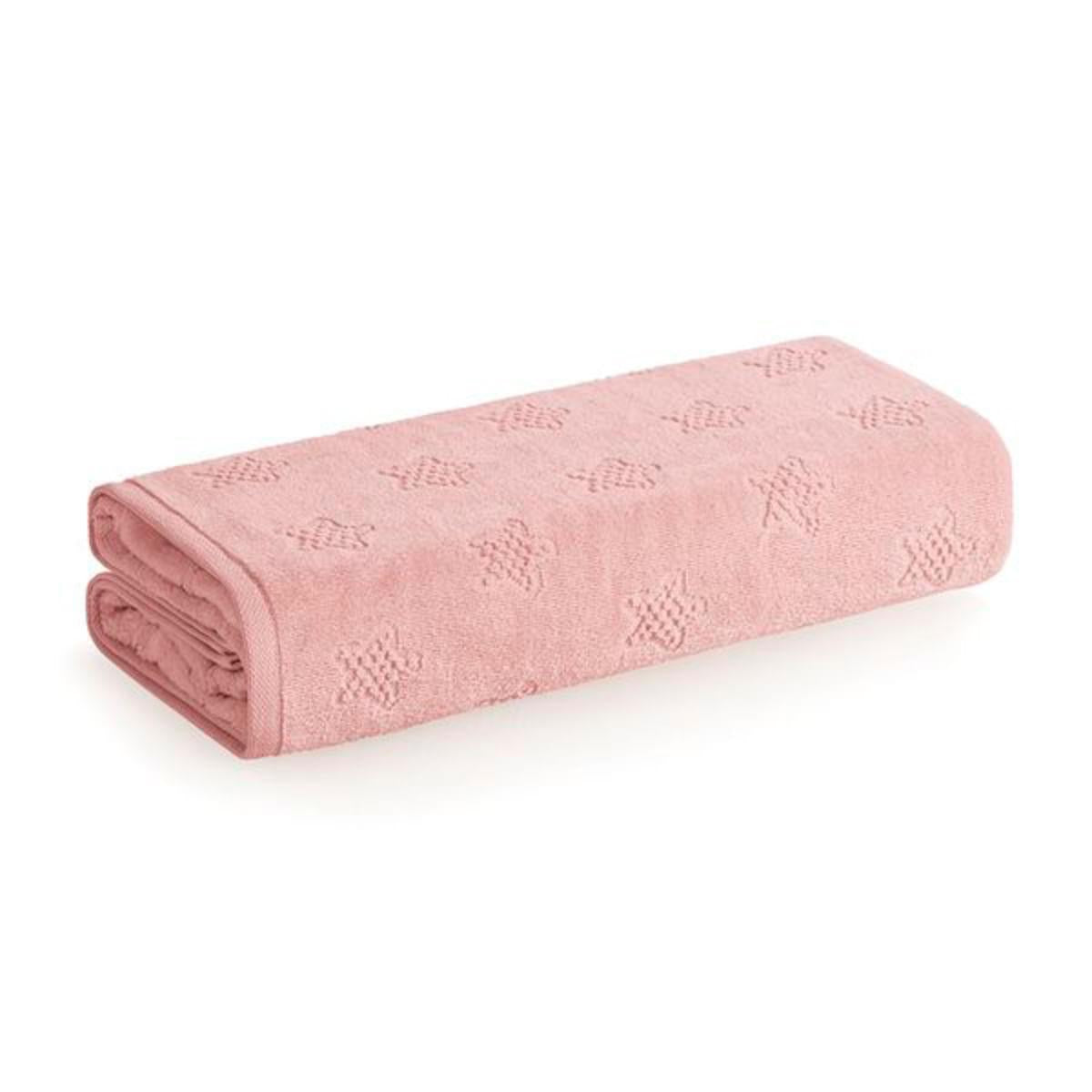 Toalha de Banho Infantil Karsten Estelar Rosa Suave 66x140 cm