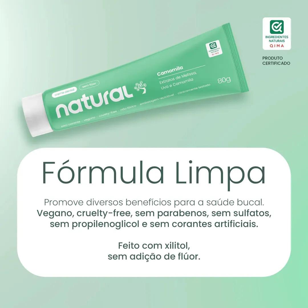 Creme Dental Natural Vegano Camomila 80g