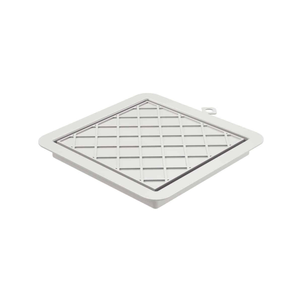 Ralo Oculto Tramontina Square Hide em PVC 15 x 15 cm