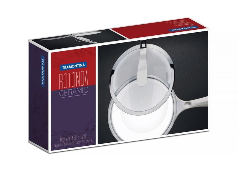 Frigideira  20 cm 2 litros Aço Inox Rotonda Ceramic Tramontina 62460200