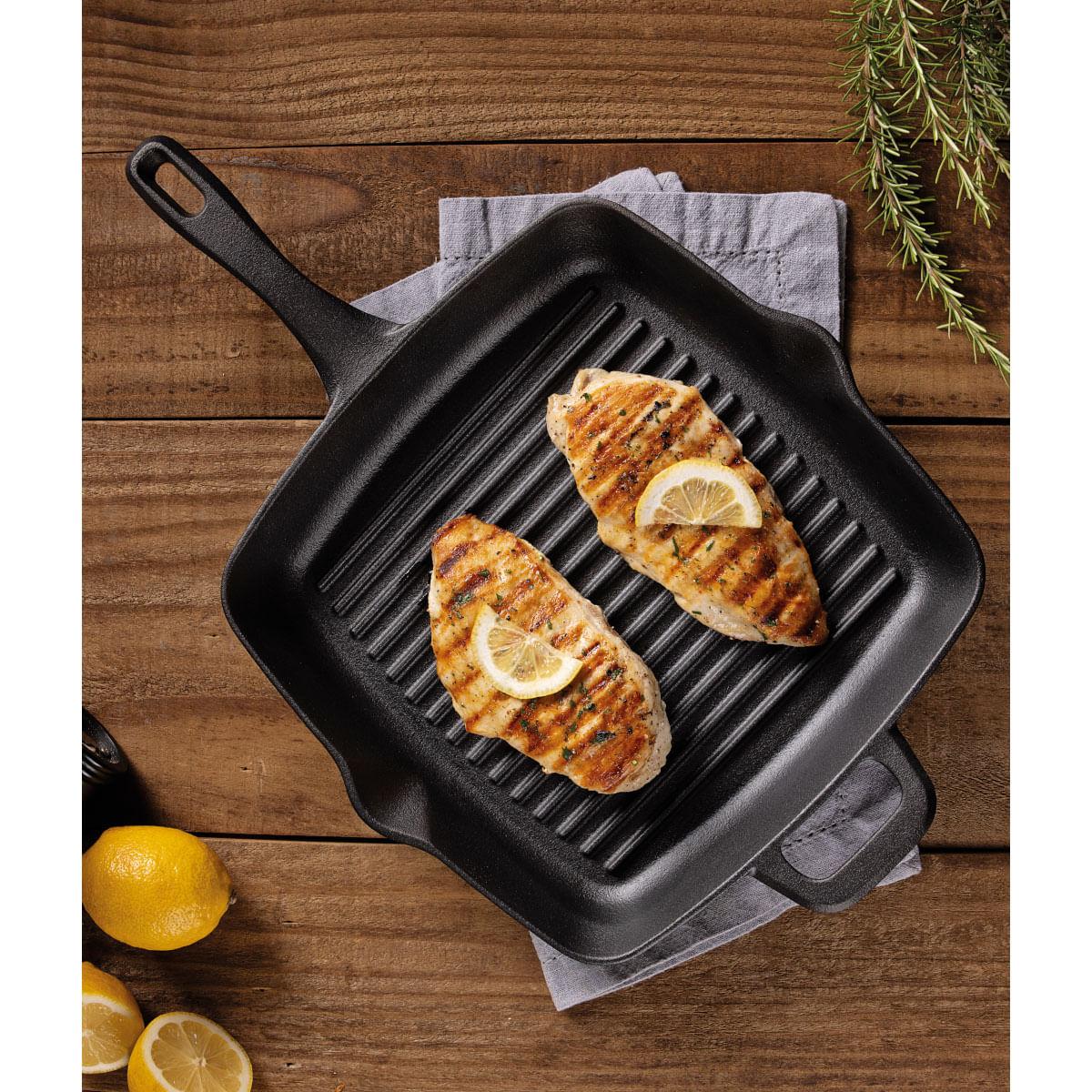 Bistequeira Tramontina Fargo Ferro Fundido Pre-Seasoned 27 cm 2,3 L Preta