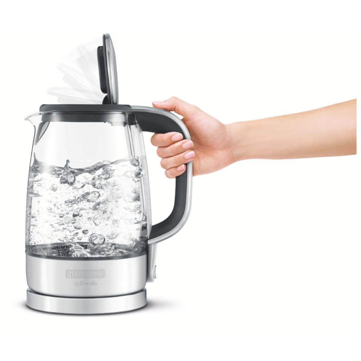 Chaleira Elétrica Tramontina by Breville Transparenza em Aço Inox com Jarra de Vidro 1,7 L 220 V