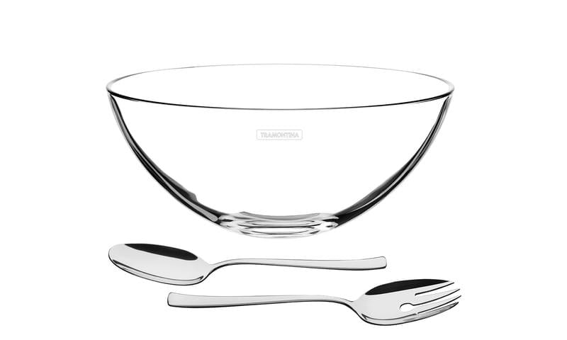 Jogo para Salada Cristal 3 peças Lapidar Tramontina 64550220