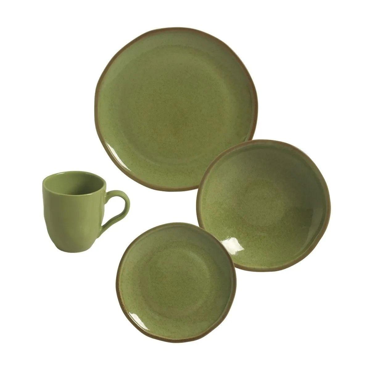 Aparelho de Jantar 16 Peças Daily Fresh Verde Porto Brasil