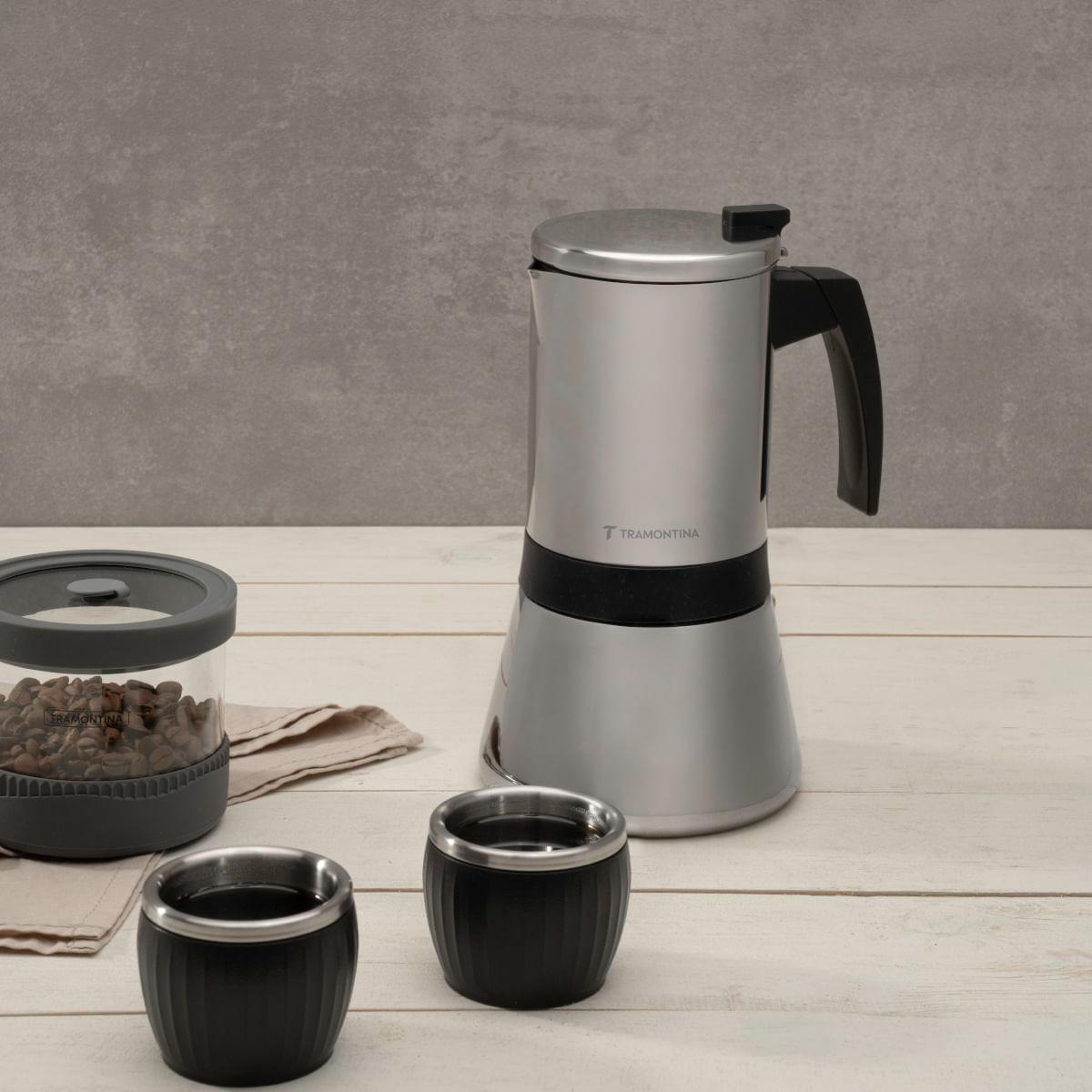 Cafeteira Espresso Italiana Tramontina Aço Inox 600ml