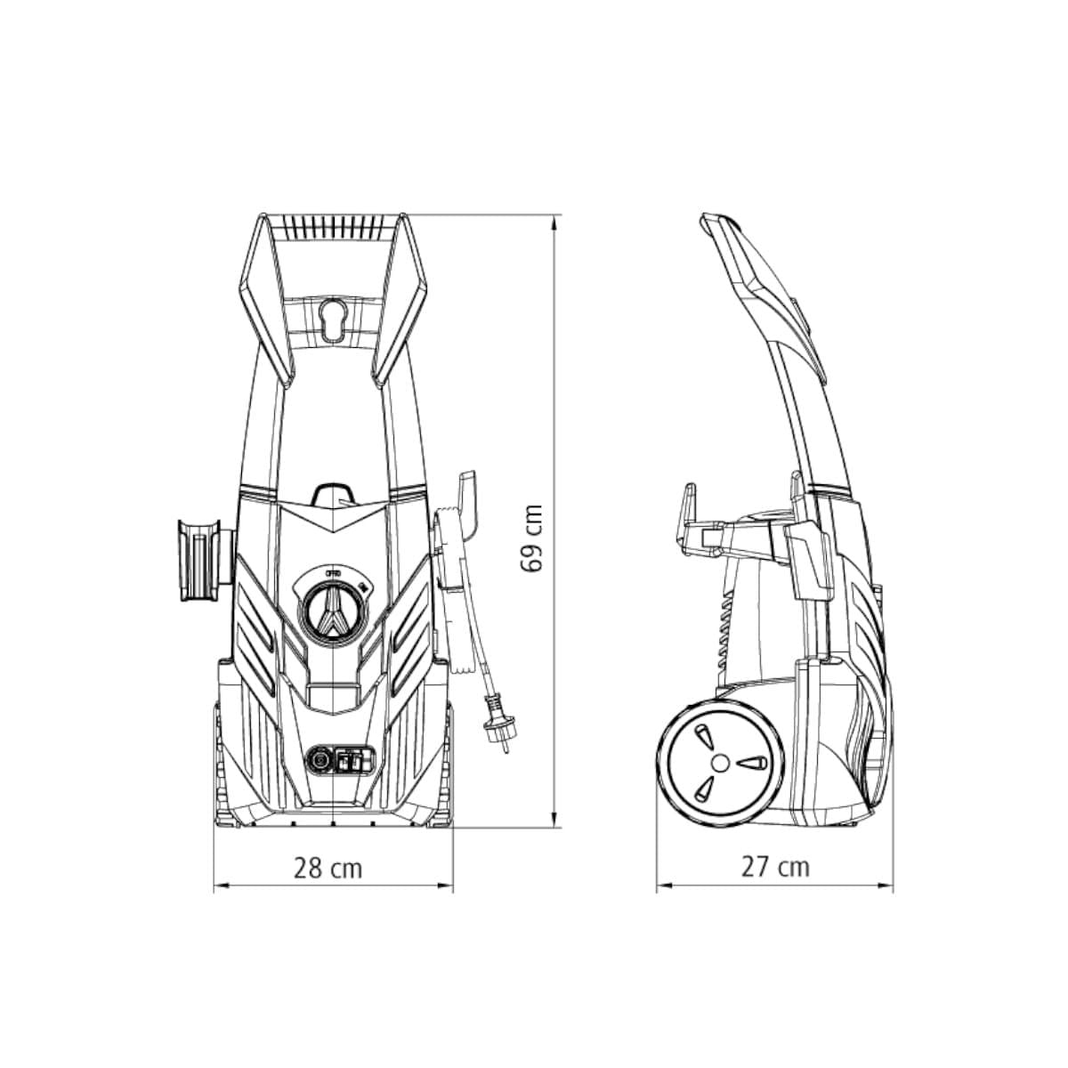 Lavadora de Alta Pressão Tramontina 1400 W 127V com Mangueira 3m Jato Regulável