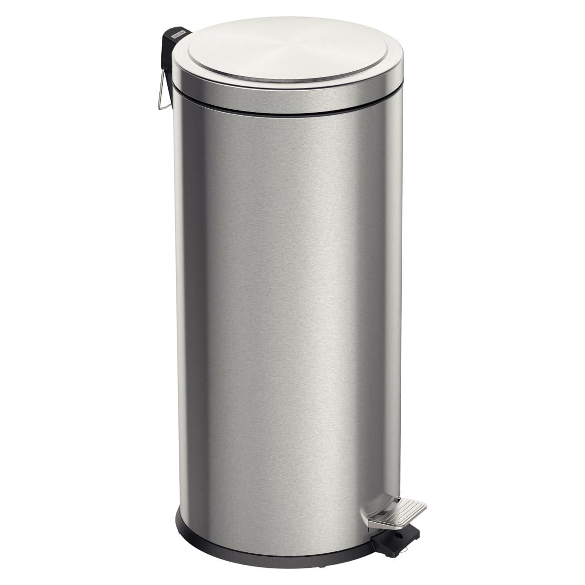 Lixeira com Pedal Tramontina Brasil Plus 30 Litros em Aço Inox Acetinado