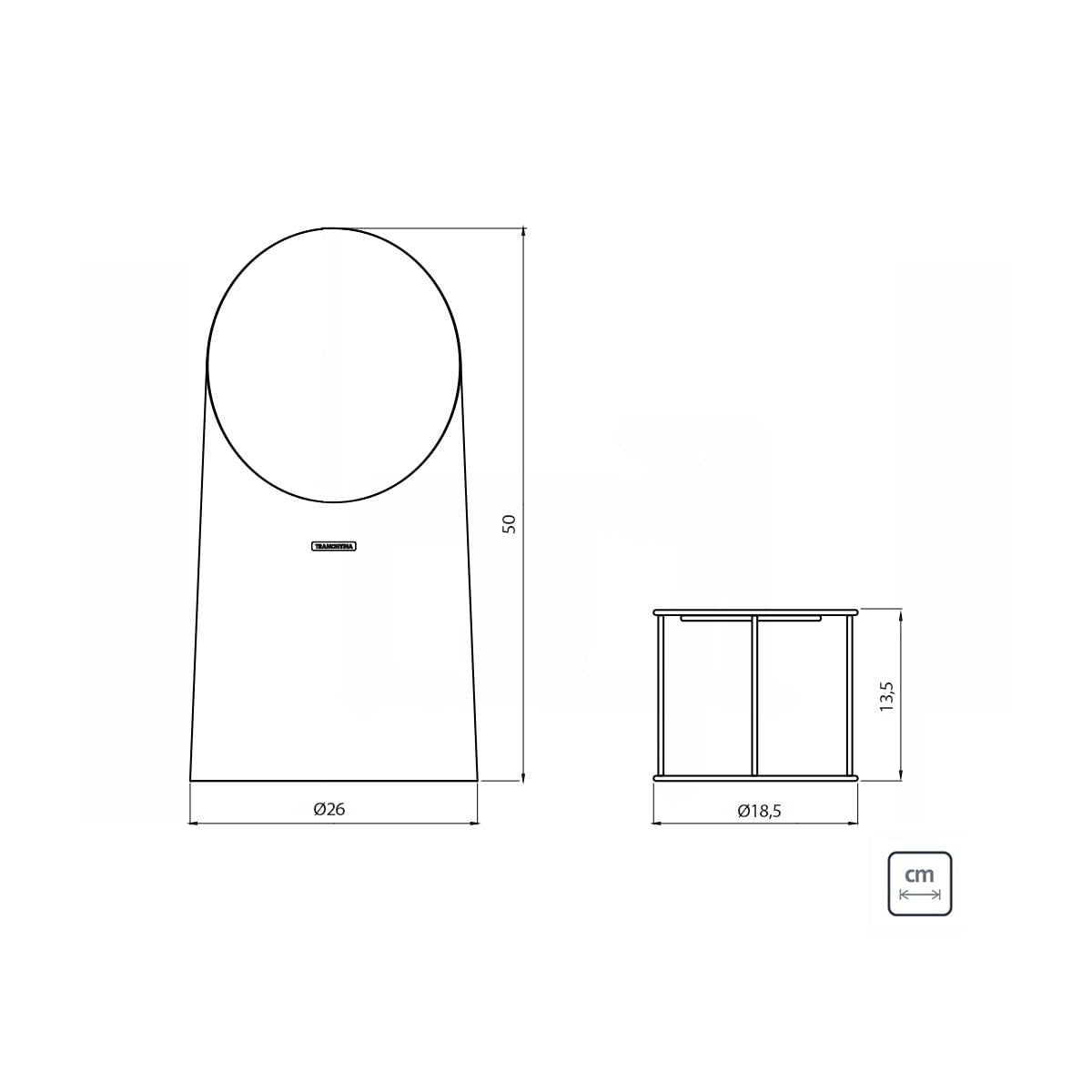 Porta Extintor Tramontina Supremo em Aço Inox com Acabamento Scotch Brite